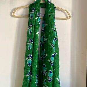 Floral Green Scarf